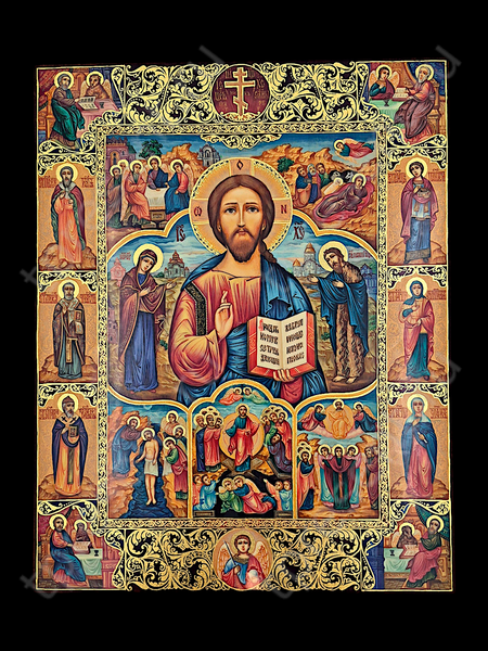 Икона "Иисус с предстоящими"